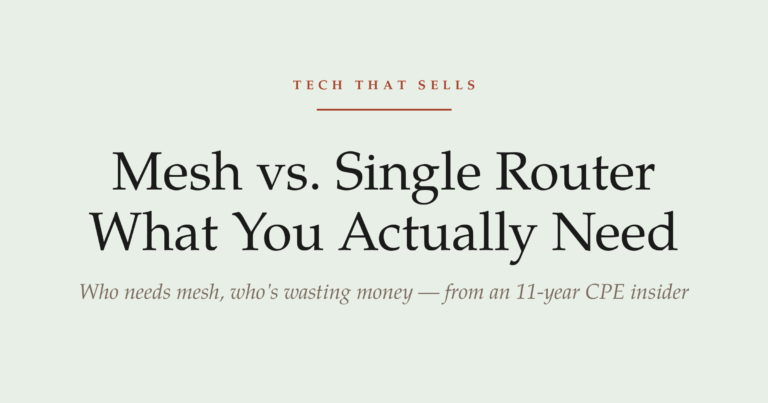 Mesh vs. single router — Wi-Fi 7 buying guide from a CPE insider