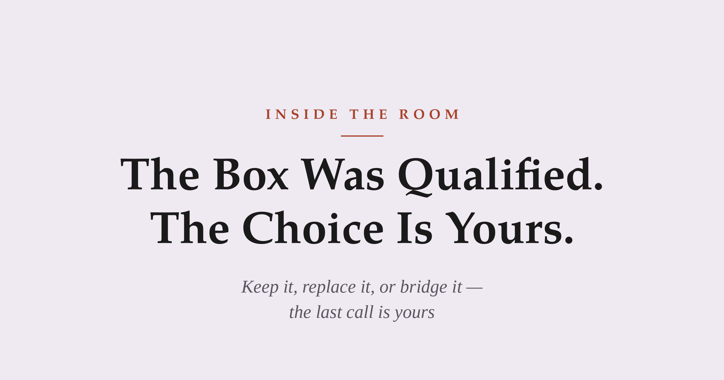 Inside the Room Part 5 — keep your ISP gateway, replace it with your own router, or bridge it